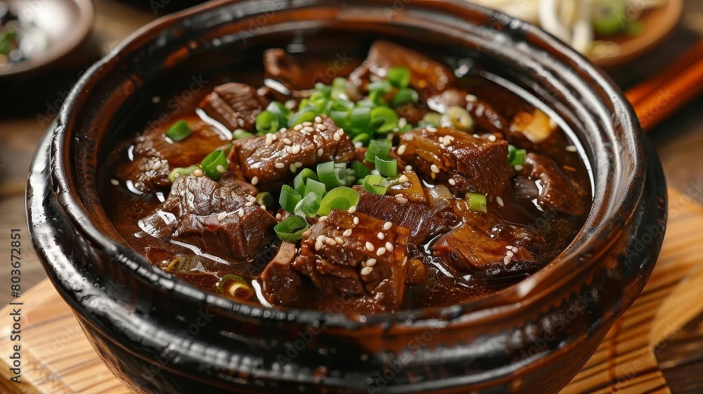 a wooden bowl filled with meat and vegetables sits on a wooden table a wooden bowl filled with meat and vegetables sits on a wooden table