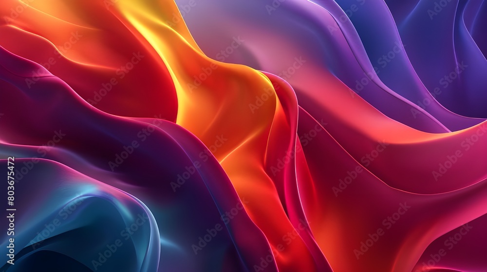 Obraz premium Gradient background with wavy shapes