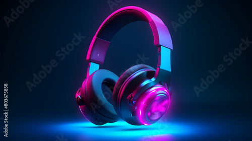 Gaming headset 3D rendering