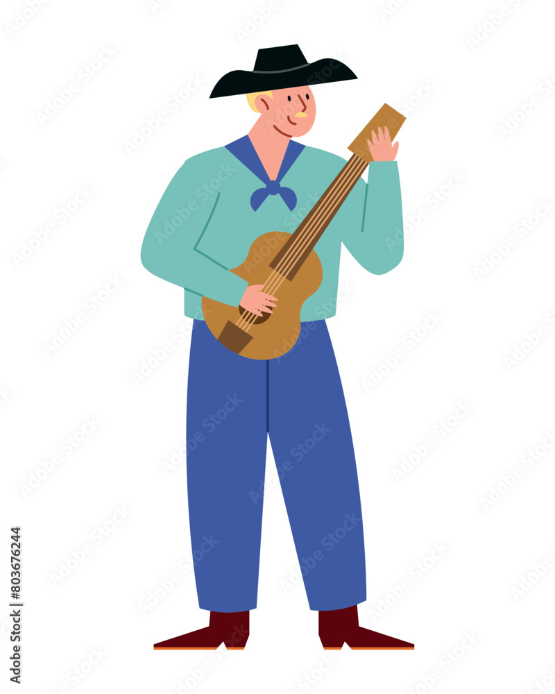 rodeo man with guitar