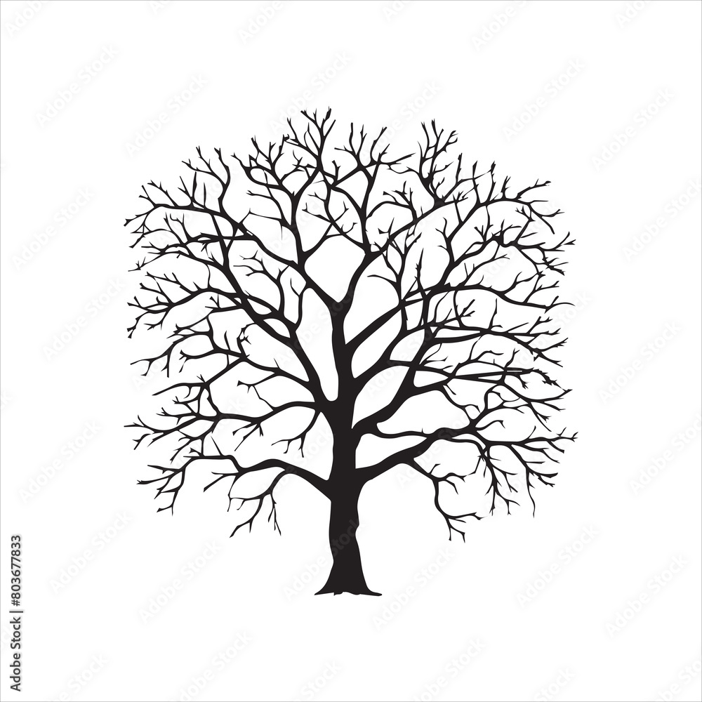 Obraz premium Tree and forest silhouettes silhouette tree line drawing set coconut tree silhouette illustrations