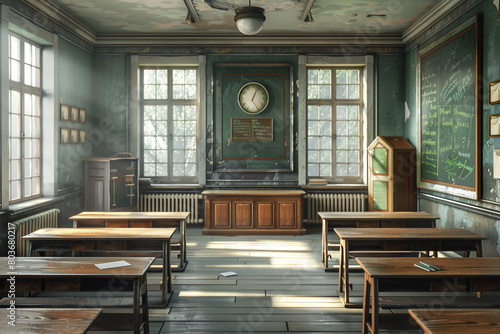 interior of a classroom
