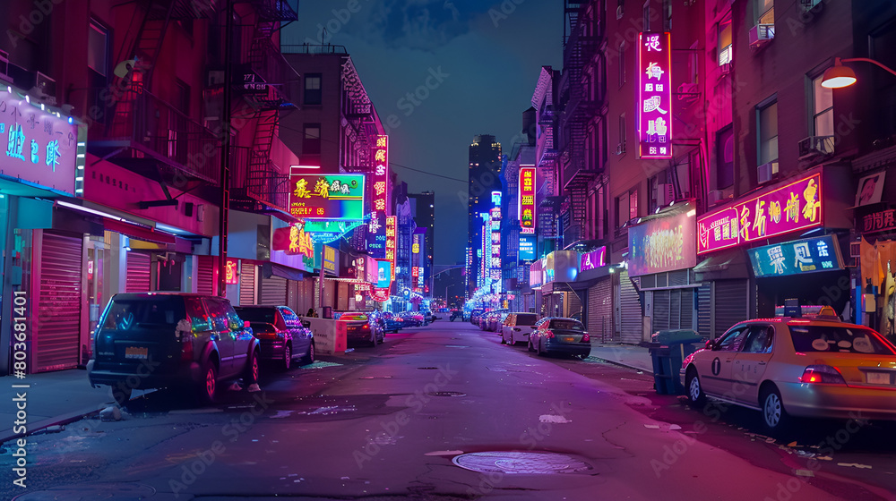 Obraz premium chinatown in the night