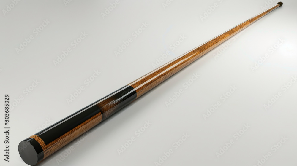 custom made wallpaper toronto digitalClose-up of a high-quality wooden billiard cue stick with detailed craftsmanship on a white background.