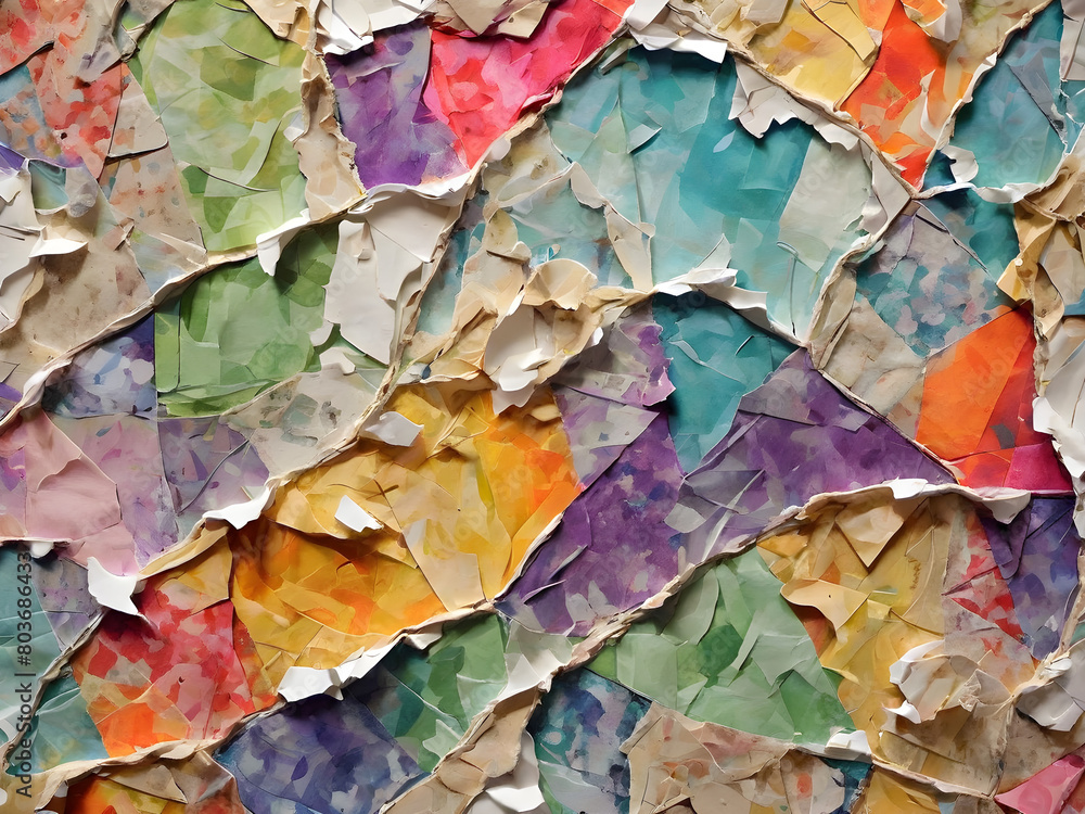 Colorful textured whispers of a crumpled past.
Colorful textured whispers of a crumpled past.