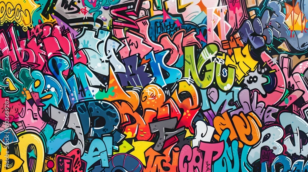 Seamless pattern background of Urban Graffiti Art Seamless pattern background of Urban Graffiti Art