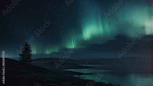 Wallpaper Mural aurora in the night Torontodigital.ca