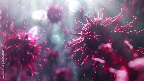 corona virus 2019ncov covid19 flu outbreak sars illustration. seamless looping overlay 4k virtual video animation background photo