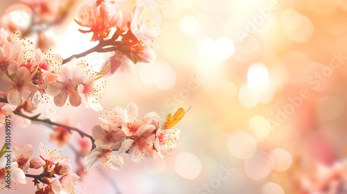 Springtime season blossom, sunny spring day