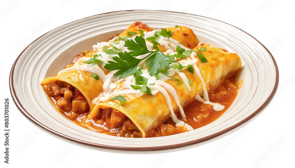 special Beef enchiladas with tomato sauce and cheese