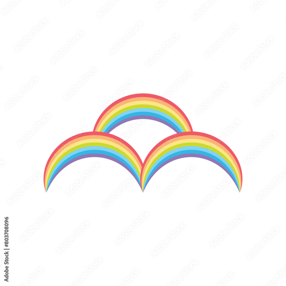 Rainbow illustration flat design Rainbow illustration flat design