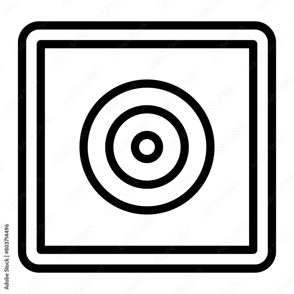 Alarm Button Vector Line Icon Design Alarm Button Vector Line Icon Design