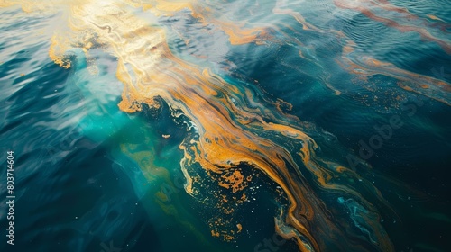 Oil spill on ocean's surface, a stark eco-warning, needs an eco-friendly resolve photo