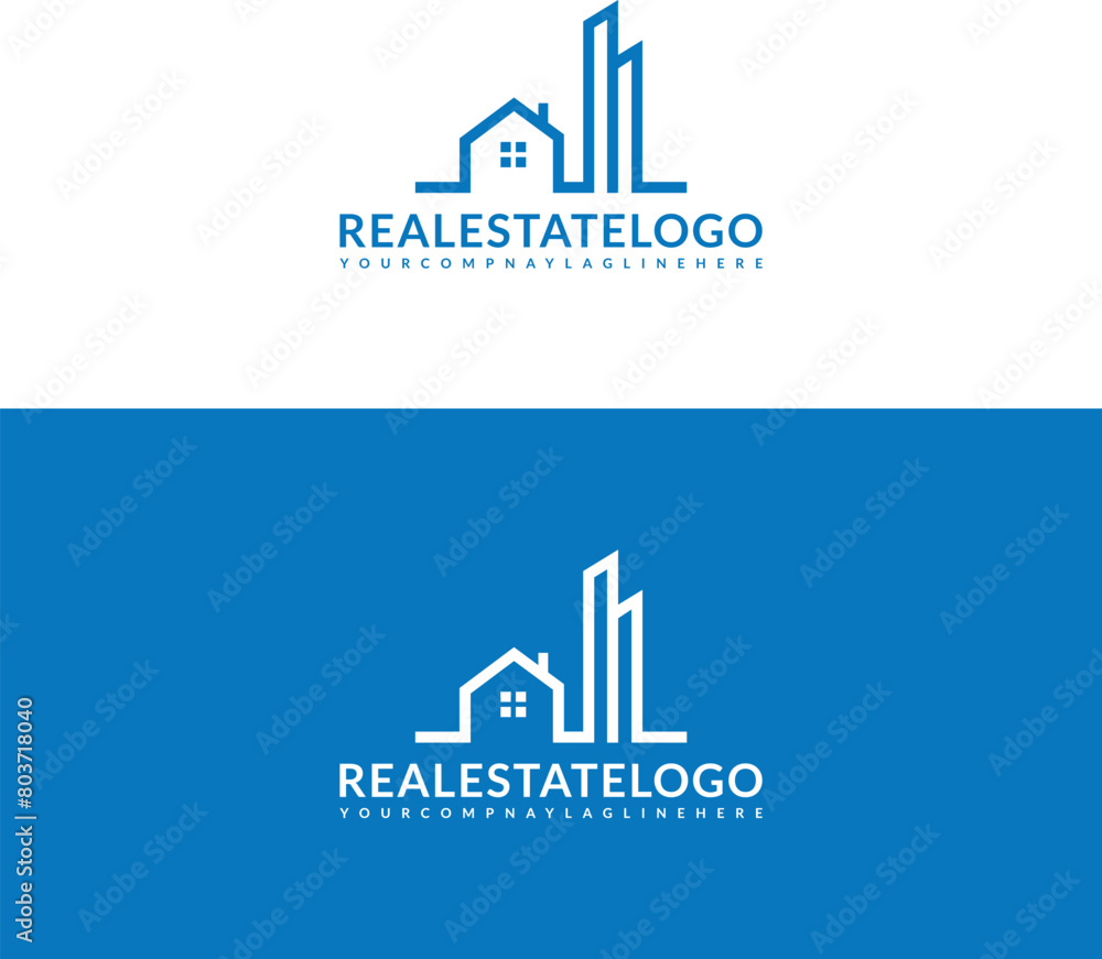 Obraz premium Real Estate Creative, very modern, clean and professional Minimalist logo design template