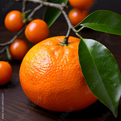 il kako un frutto tipico della stagione autunnale che si distingue per il suo tipico colore aranci, harevst peach ripe orange,generate ai photo