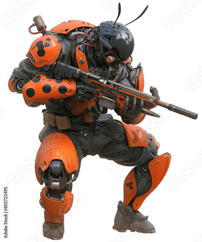 Cyborg Ladybug Insect Soldier