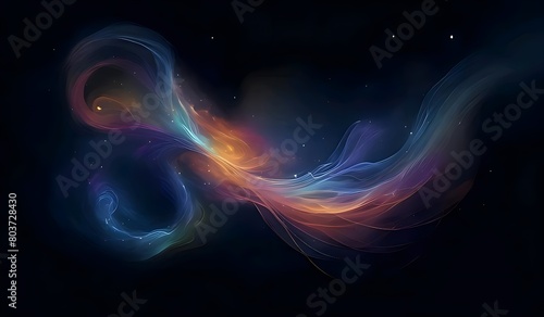 abstract depiction of a cosmic explosion  with rainbow-colored smoke and powder erupting from a central point  radiating outward in a dazzling display of color and energy