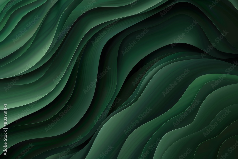 Fototapeta premium abstract green wavy background