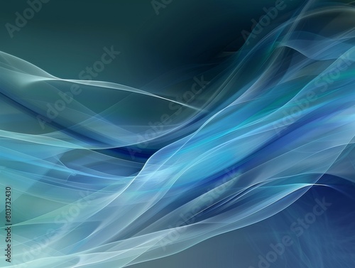 Ethereal blue and green abstract background