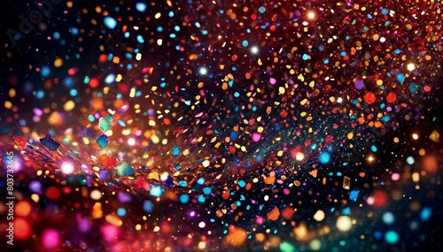 Glitter and Sparkles on a Dark Background