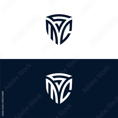 SMC Shield Lettermark Logo Vecttor. photo