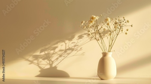 Delicate flowers in a vase with soft lighting © Ari