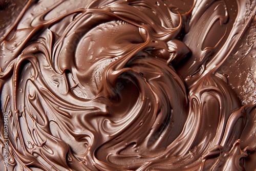 Swirling chocolate texture