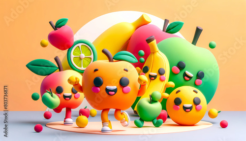 animated fruits and vegetables