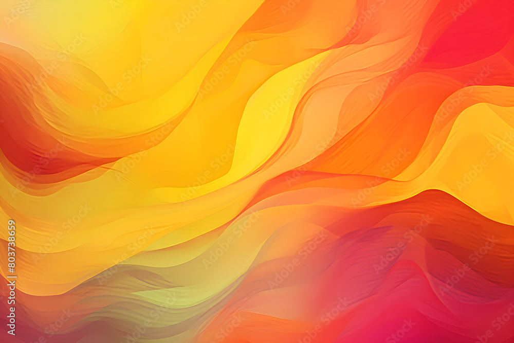 The background is a captivating blend of gold, red, pink, coral, peach, orange, yellow, lime, and green hues that transition seamlessly into a gradient or ombre effect.