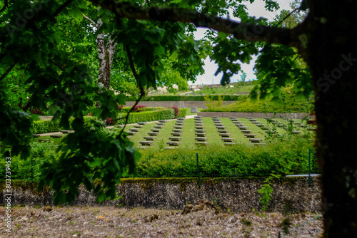 WW2 soldiers graves in Berneuil German cemetery, Charente Maritime, France