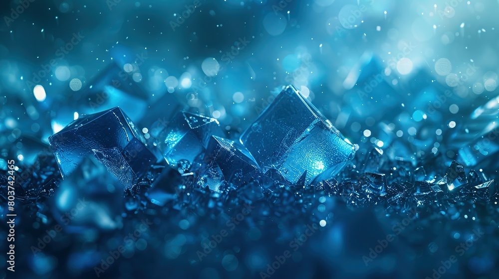 Ethereal Blues: Abstract Shard Symphony Ethereal Blues: Abstract Shard Symphony