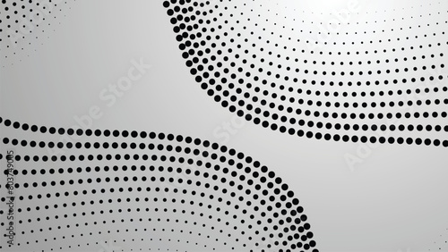 Black and white halftone dots pattern. abstract vector background