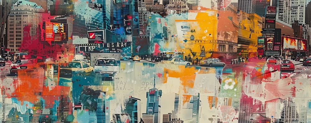 Embrace the chaos of the cityscape through a watercolor lens Embrace the chaos of the cityscape through a watercolor lens