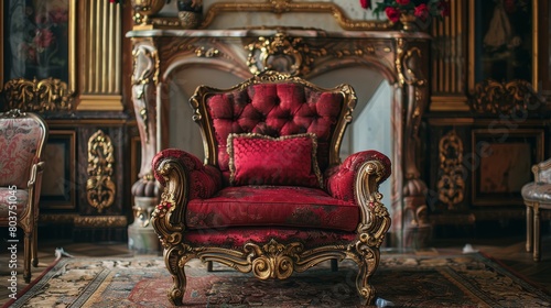 Opulent Antique Armchair with Gilded Frame  © Media Srock