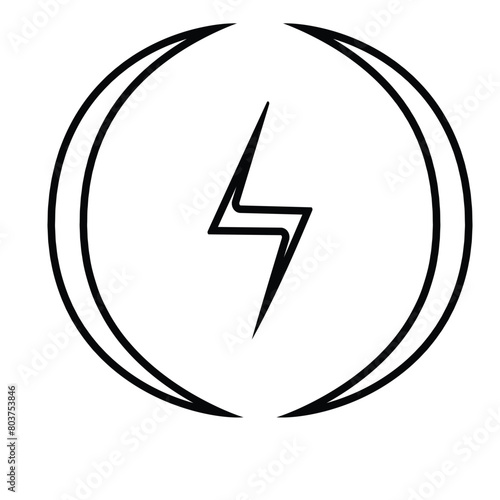 Power Icon, Lightning Power Icon
