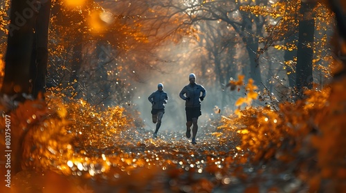 Dynamic Motion: Running in the Autumn Woods © Maquette Pro