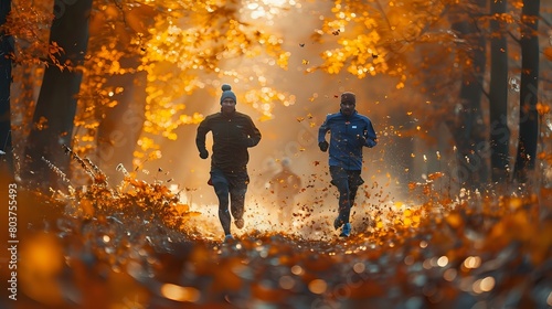 Nature's Embrace: Running in Autumn's Warmth
