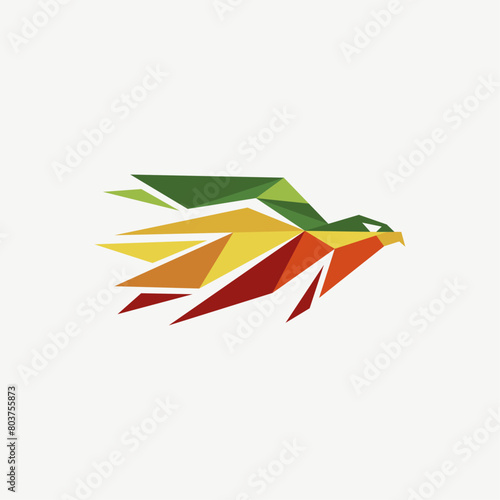 Geometric Modern Eagle Logo Vector Illustration