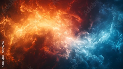 Celestial Symphony background   multicolored smoke puff cloud design elements