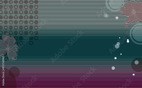 Vector seamless pattern in line art style of woman doing yoga. Set of yoga poses with decorative design elements. Cute trend color background. Pattern for yoga studio, textile. Girl in a yoga pose