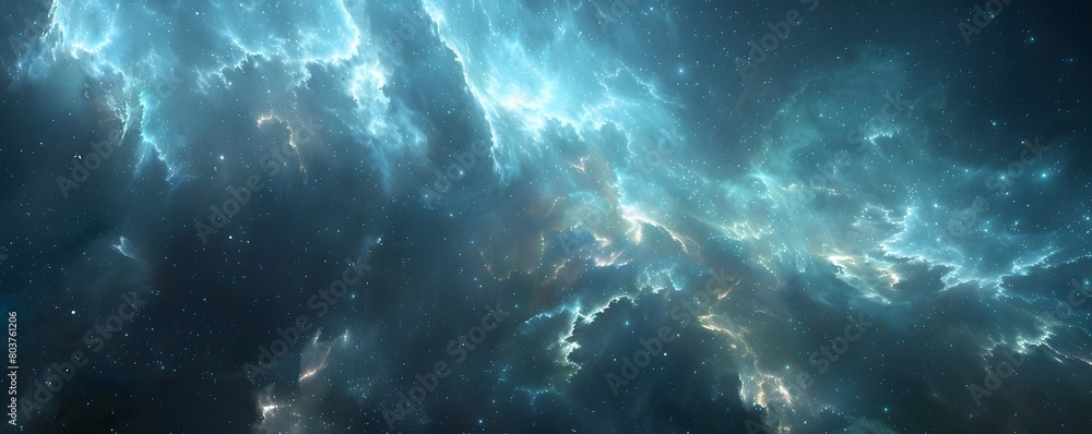 Fototapeta premium Illustration of a Cosmic Nebula in Deep Space