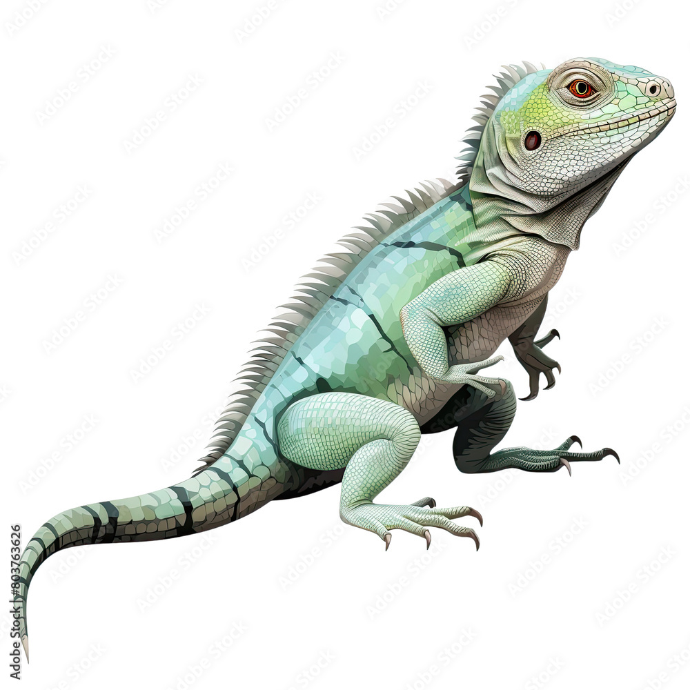 Fototapeta premium Lizard isolated on transparent background..