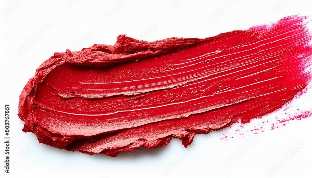 Smudged red lipstick isolated on white background Smudged red lipstick isolated on white background