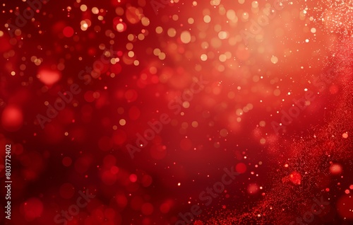 Red background, blurred red particles on the right side of the screen, red gradient background, minimalist style, simple and elegant