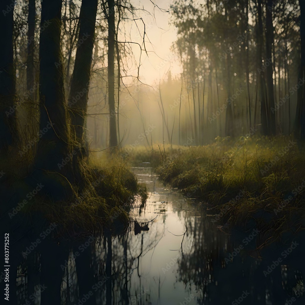 Obraz premium Foggy Swamp