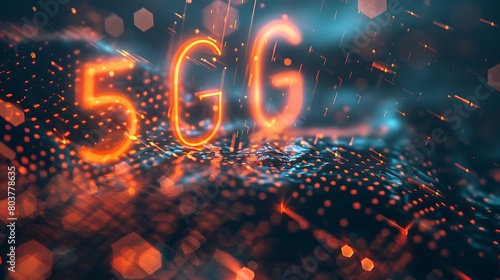 Abstract representation of 5G signals pulsing through the airwaves, shaping the future of connectivity