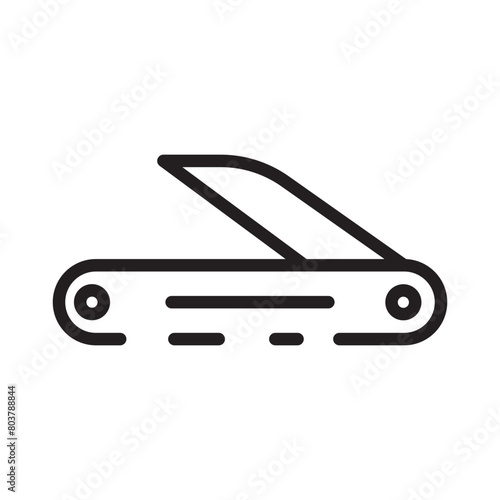 Grafting Knife Tree Line Icon