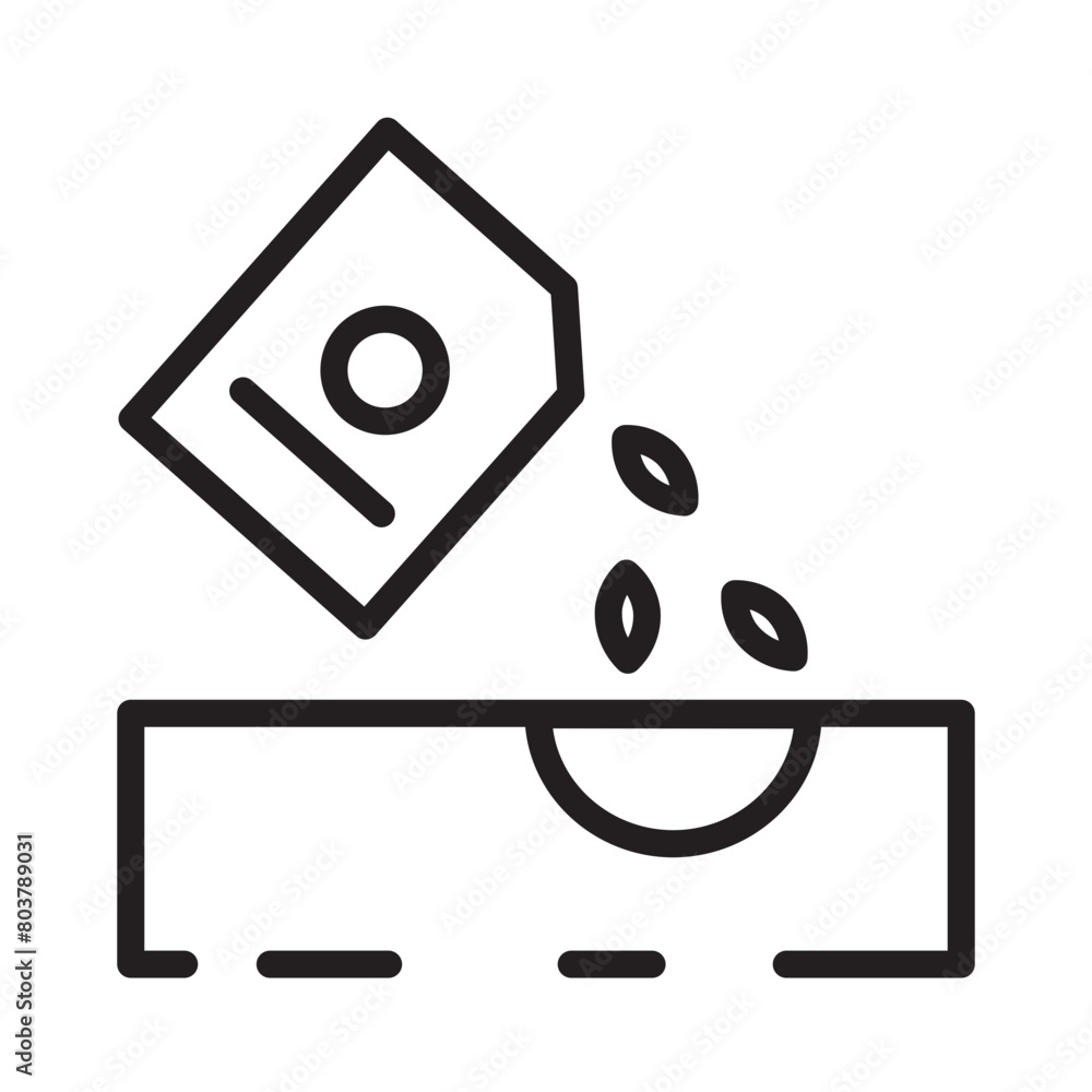 Care Plant Seed Line Icon