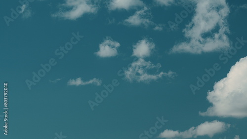 Building Motions Clouds. Blue Sky White And Gray Clouds. Landscape Color Clouds.