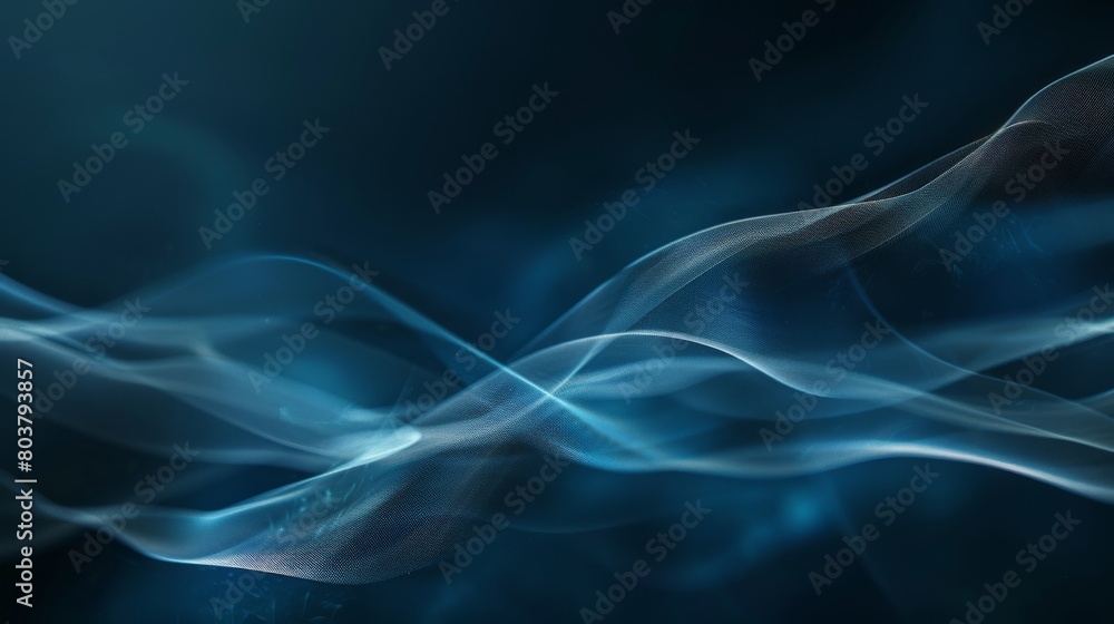 Abstract backround composition featuring flowing, wavy lines that resemble smoke or a fluid substance